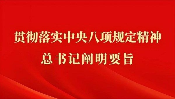 贯彻落实中央八项规定精神，总书记阐明要旨